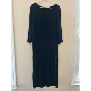 Mododoc Los Angeles Navy Maxi Dress Long Sleeve Casual‎ Women's